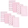 Hudson Baby Infant Girl Cotton Flannel Burp Cloths 8pk, Girl Aztec, One Size
