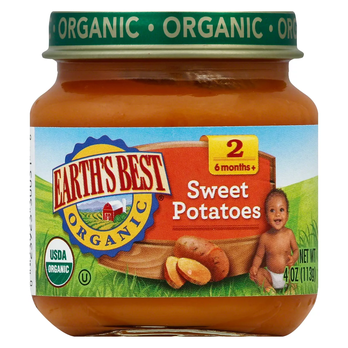 Earth's Best Organic Pureed Baby Food Sweet Potatoes - 4oz
