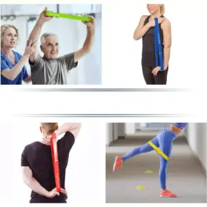 Letsfit Resistance Bands Resistance Exercise Bands for Home Fitness Stretching, Strength Training, Pilates Flex Bands and Home Workouts 12
