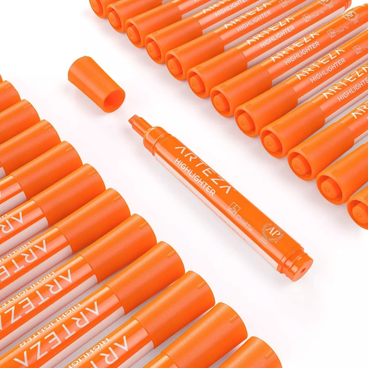 Arteza Highlighters, Wide Chisel Tip, Orange - 64 Pack (ARTZ-8562)