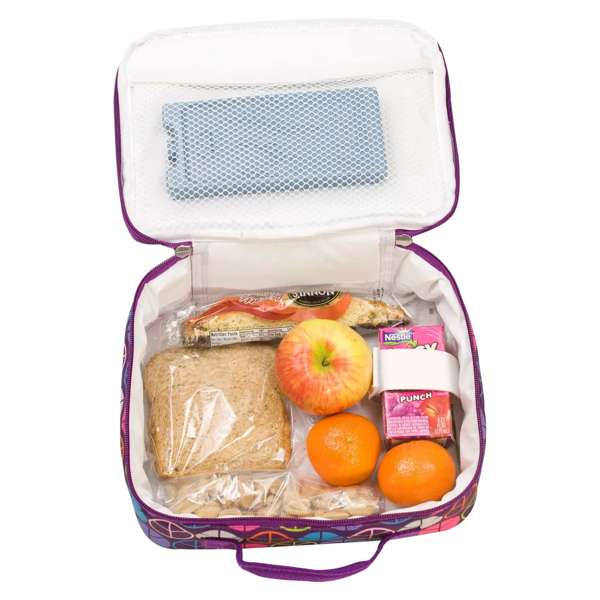 Wildkin Lunch Box - Purple Peace Signs