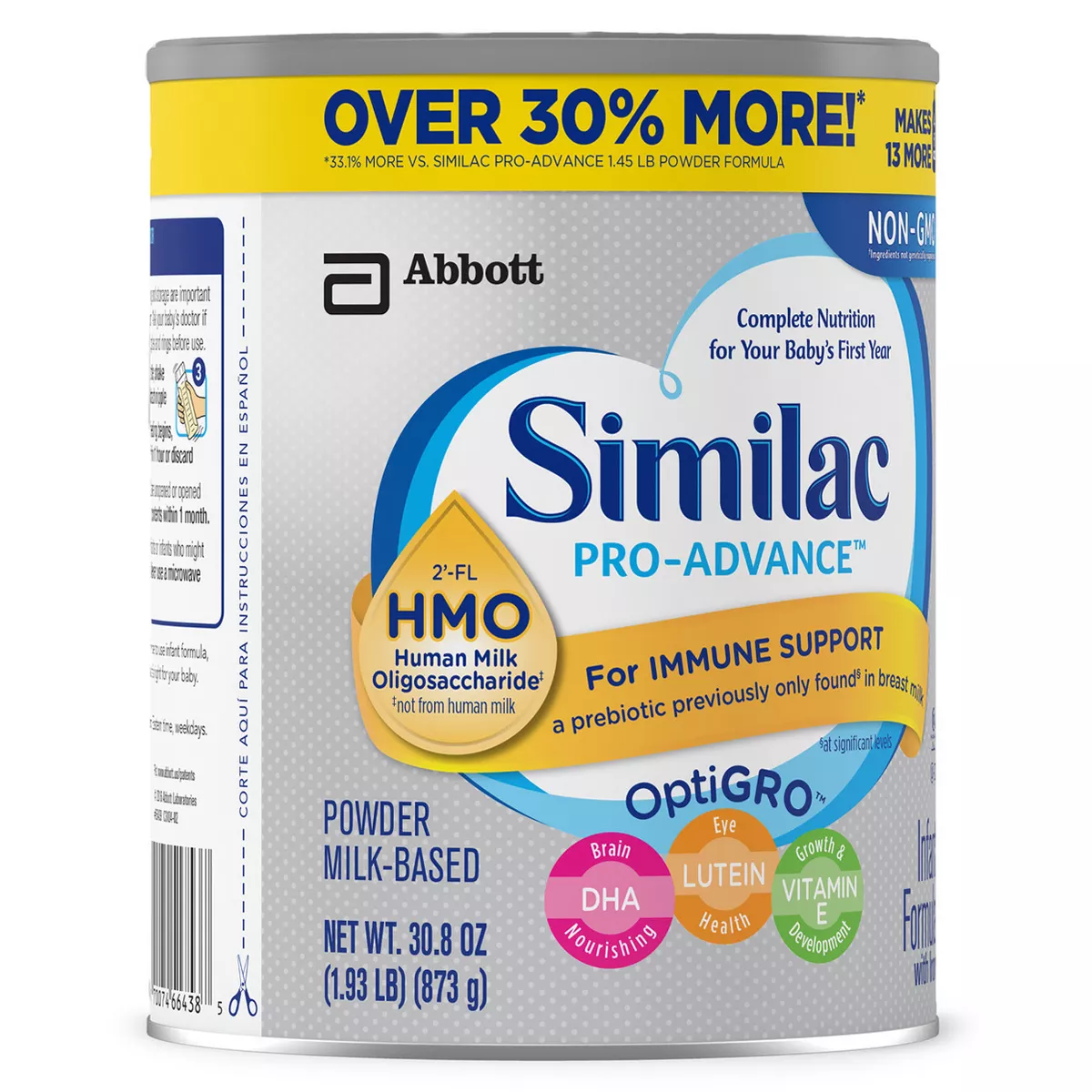 Similac Pro-Advance Non-GMO Infant Formula with Iron Powder - 30.8oz