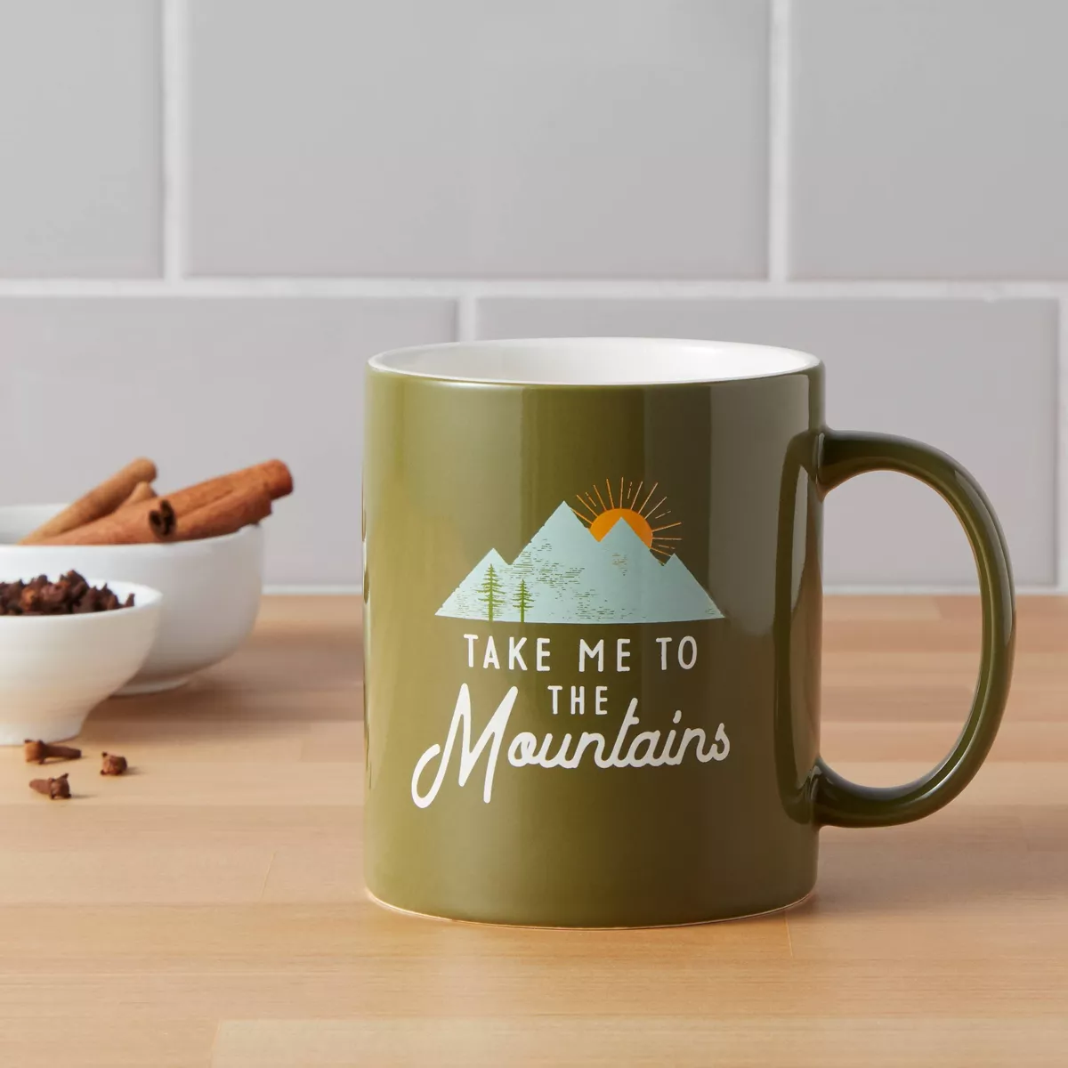 15oz Stoneware Take Me To the Mountains Mug - Room Essentials™