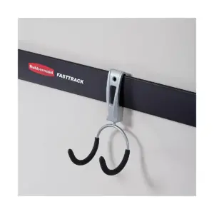 Rubbermaid Universal Metallic FastTrack Hanging Garage Hook Organizers (2 Pack)