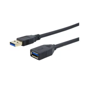 Monoprice USB 3.0 Type-A Male to Type-A Female Extension Cable - 3 Feet - Black | Use with PlayStation, Xbox, Oculus VR, USB Flash Drive, Card Reader,