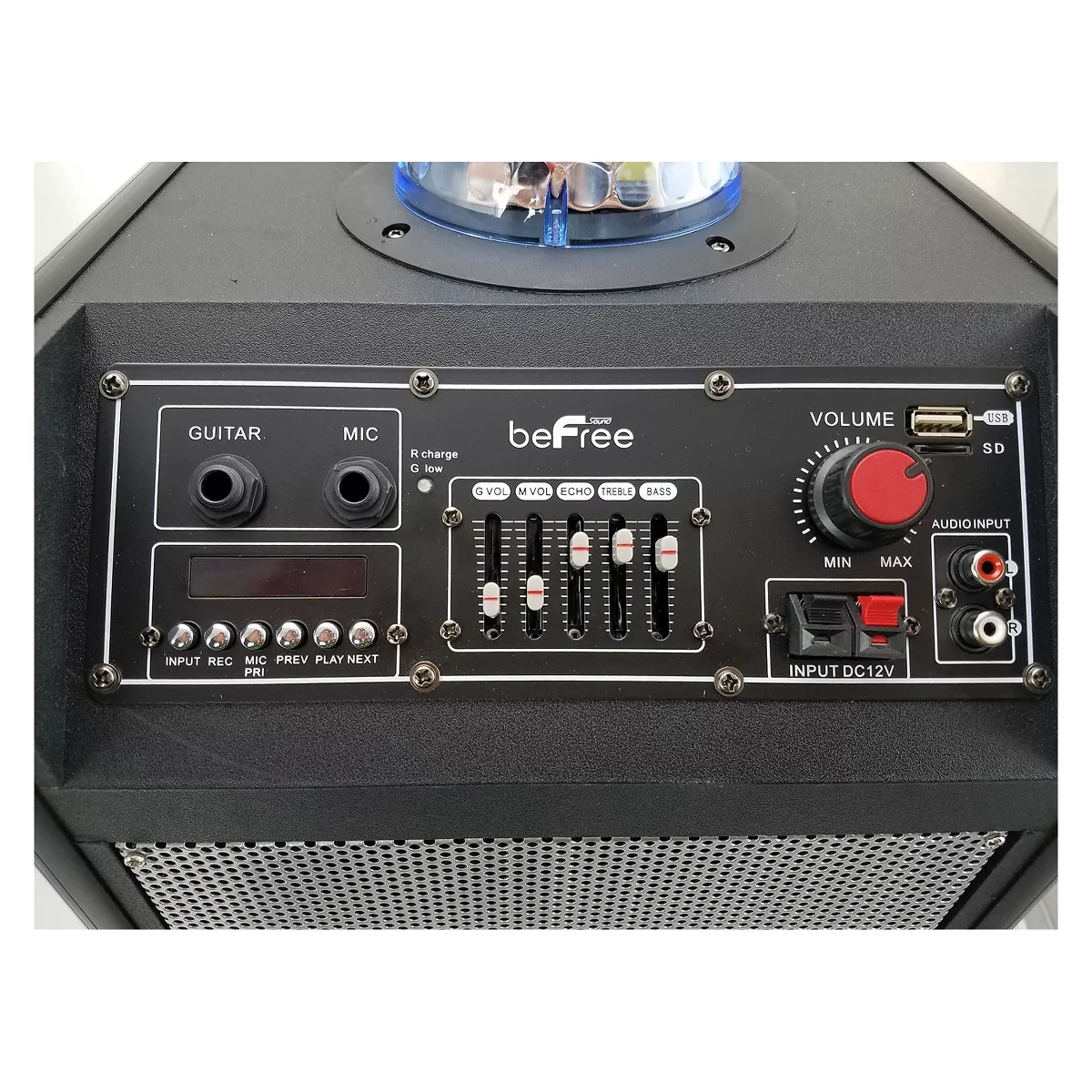beFree Sound Projection Party Light Dome 6.5in Subwoofer Bluetooth Portable Party Speaker