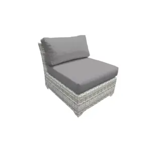 Fairmont 8pc Patio Sectional Seating Set with Club Chairs & Cushions - Gray - TK Classics