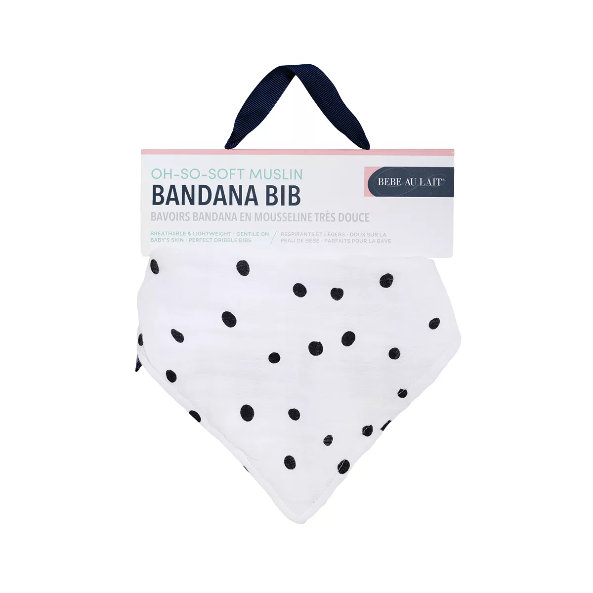 Bebe au Lait Muslin Bandana Bib - Dottie