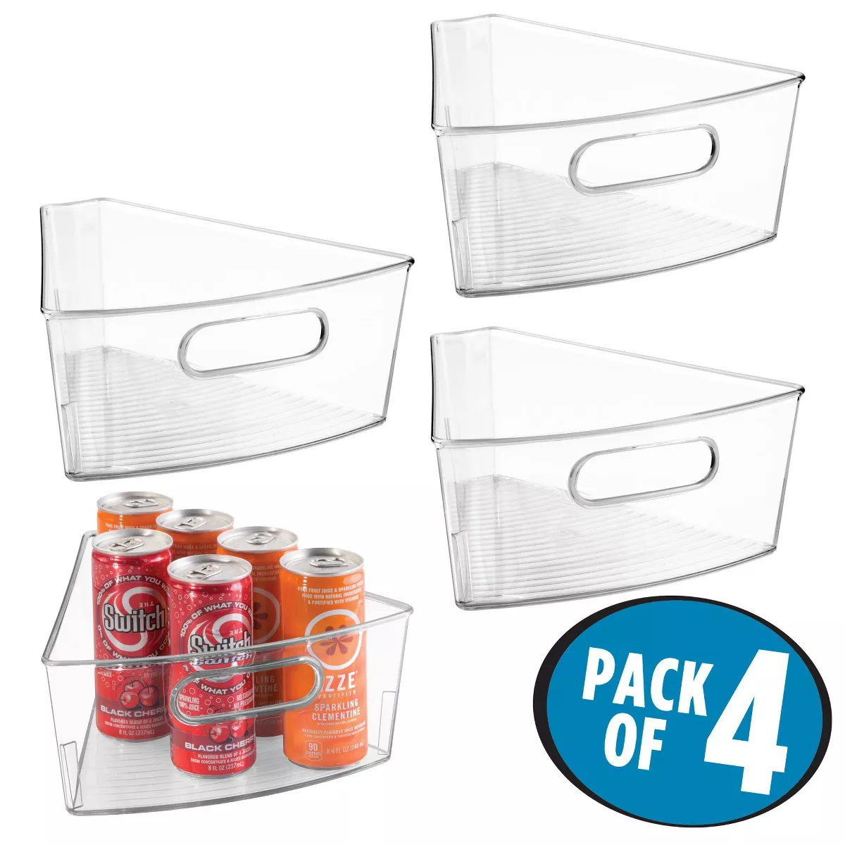 InterDesign Storage 4pk Bins Clear