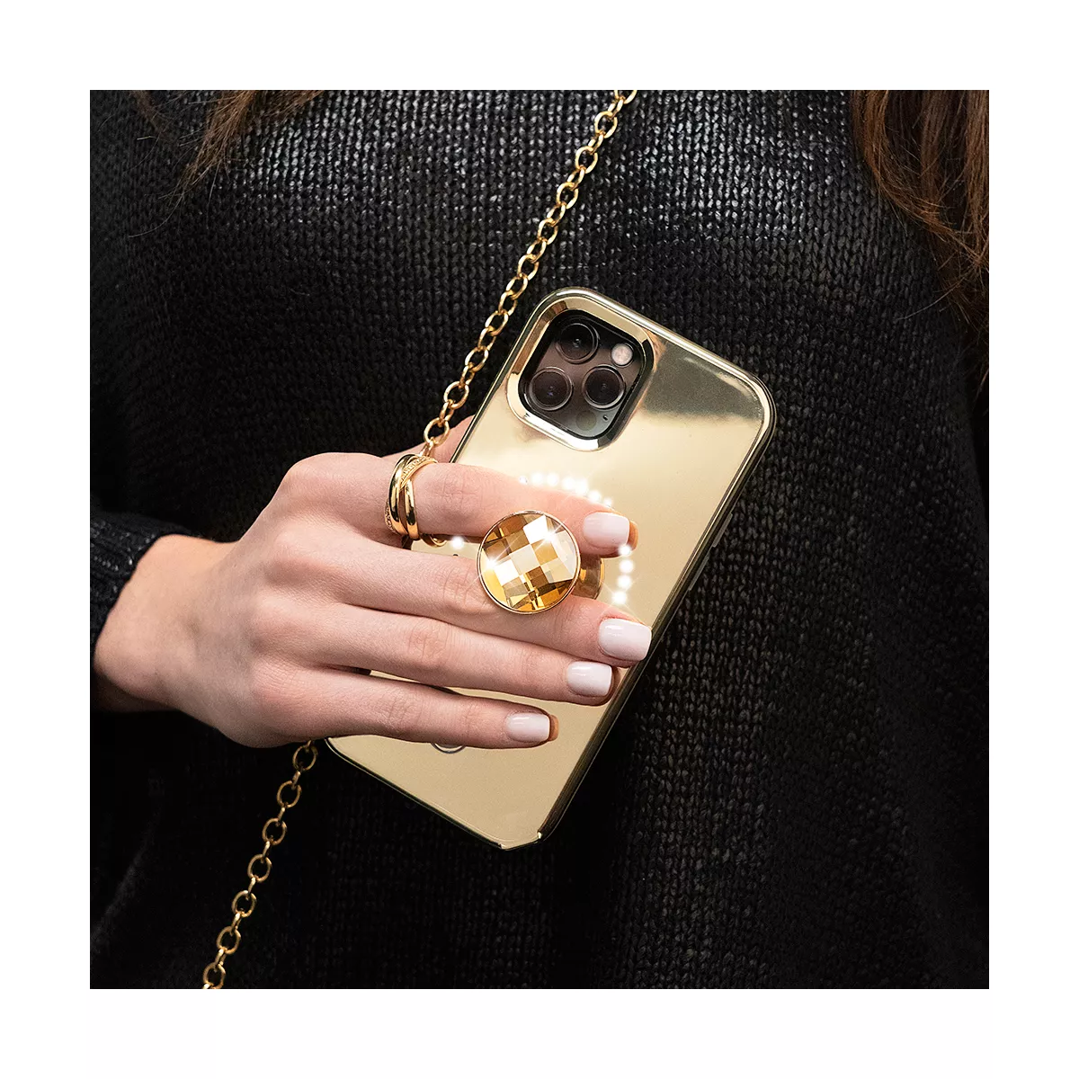 Case-Mate - MINIS - Phone Grip & Stand - Removable for MagSafe Accessory Use - Suction Cup - Champagne Gold
