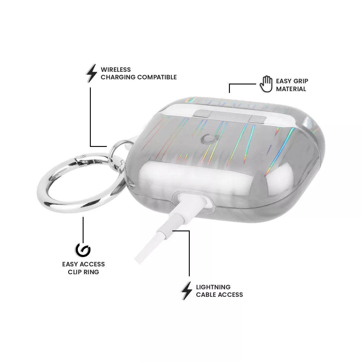 LuMee x Paris HIlton - Airpods Pro Case - Compatible with Apple AirPods Pro - Holographic by Paris Hilton