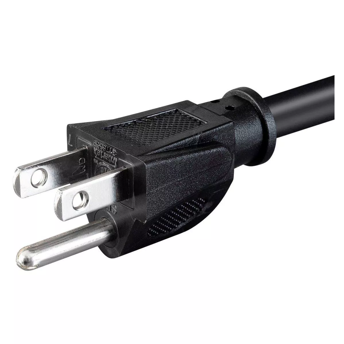 Monoprice Extension Cord - 1 Feet - Black | NEMA 5-15P to NEMA 5-15R, 18AWG, 10A, SVT, 120V