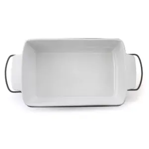 Gibson Elite 2pc Stoneware Rectangular Bakeware with Metal Rack