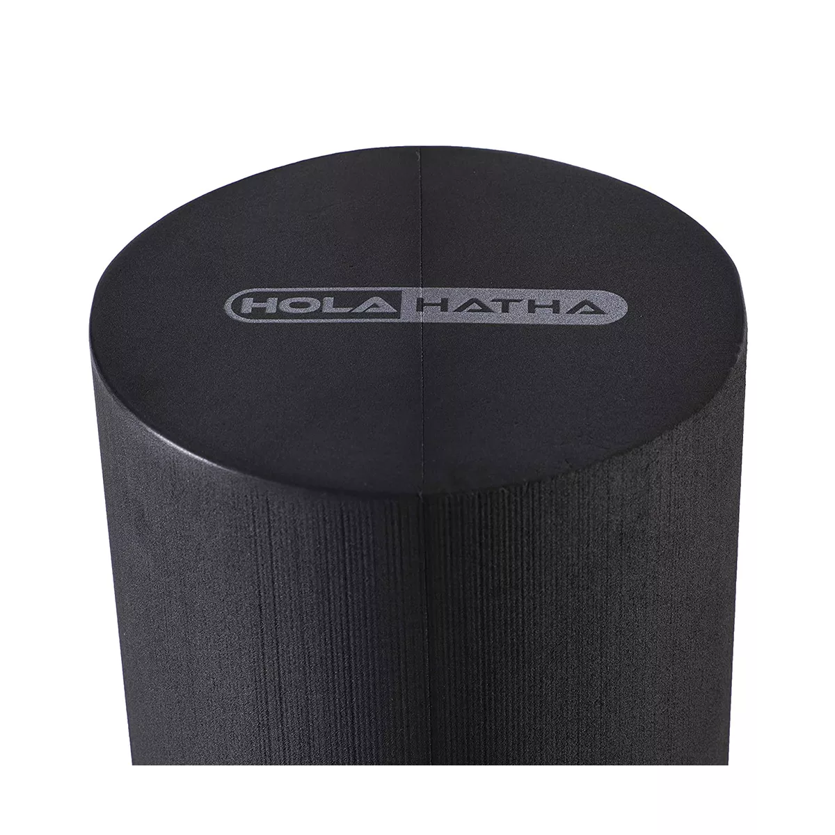 HolaHatha Portable Solid High Density EVA Foam Roller for Deep Tissue Back Massage, Calf Therapy, Glute Massaging, Back Pain, and Leg Recovery, Black