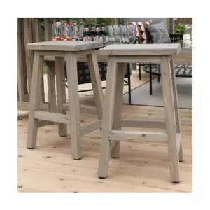Madison 2pk Outdoor Barstools - Gray - Yardistry