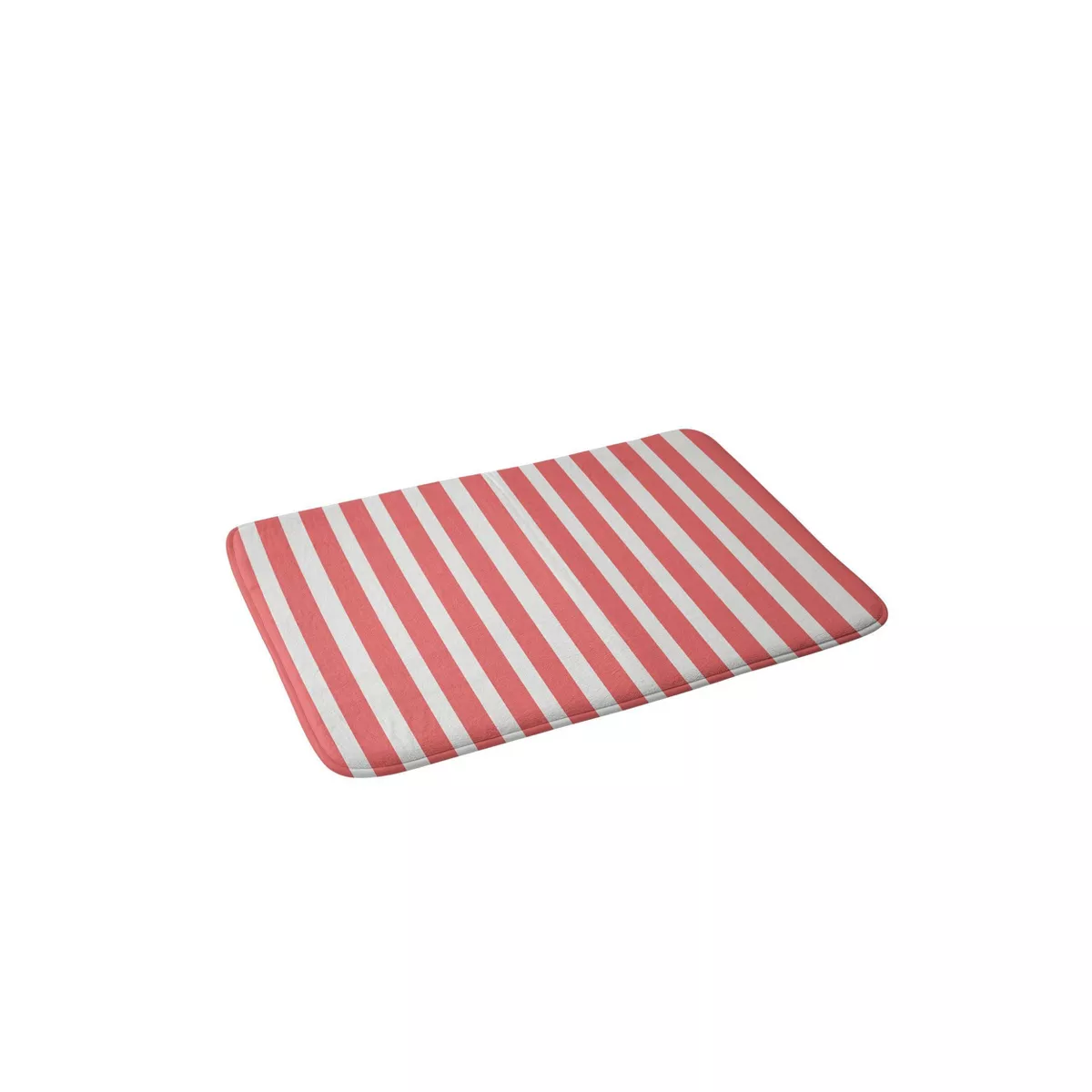 June Journal Calming Ocean Waves Memory Foam Bath Mat Red - Deny Designs