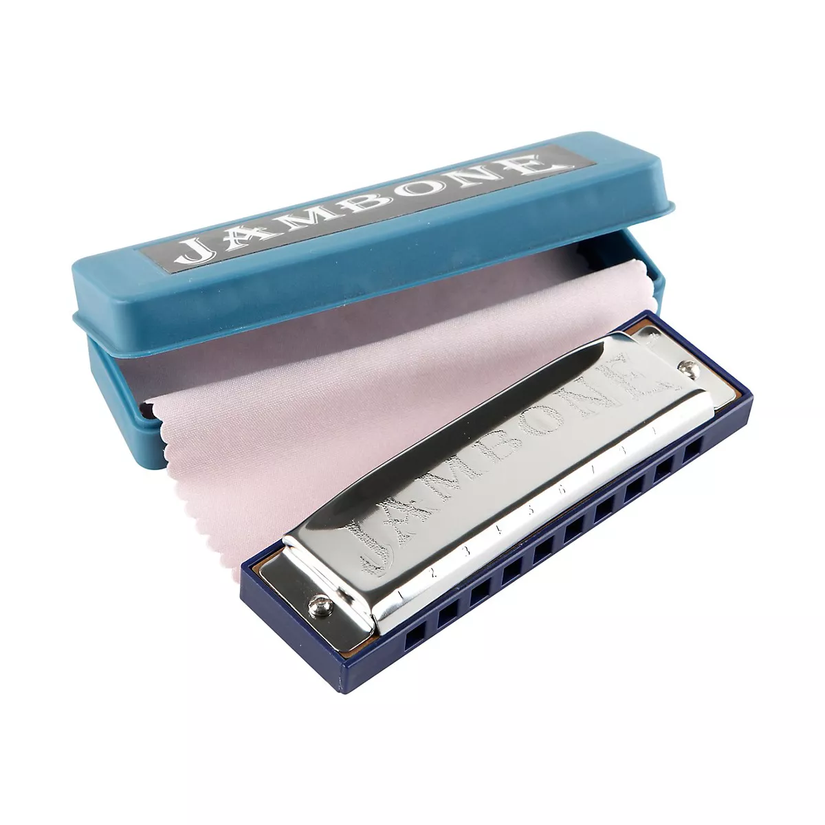 Jambone Harmonica C With Hohner Harmonica Holder