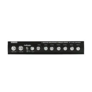 Audiopipe EQ-709X 7 Band 9 Volt Universal Half DIN Parametric Graphic Car Audio Equalizer for Car Stereo Sound System Subwoofer Speakers