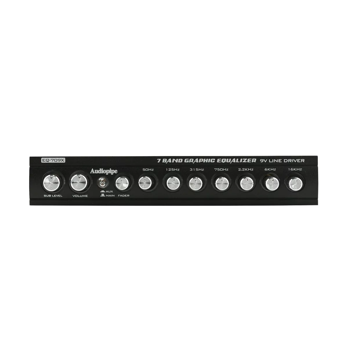 Audiopipe EQ-709X 7 Band 9 Volt Universal Half DIN Parametric Graphic Car Audio Equalizer for Car Stereo Sound System Subwoofer Speakers