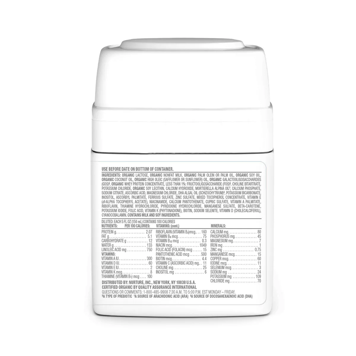 HappyBaby Organic Infant Formula with Iron Milk Based Powder - 21oz