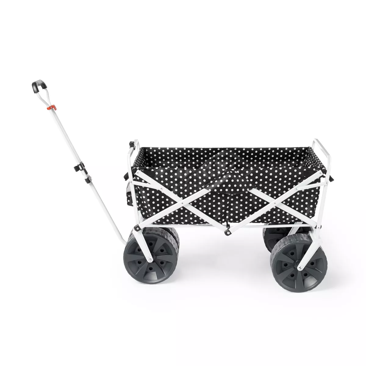Mac Sports Heavy Duty All Terrain Folding Multi Utility Beach Wagon, Black Dots