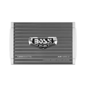 Boss Audio Systems AR1200.2 1200 Watt 2-Channel Full Range Class A/B 2-4 Ohm Car Audio Amplifier Amp Mosfet Power Supply and Level Remote Control