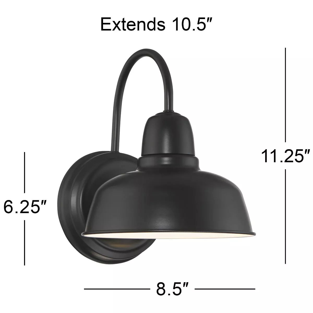 John Timberland Rustic Outdoor Wall Light Fixture Urban Barn Farmhouse Black 11 1/4
