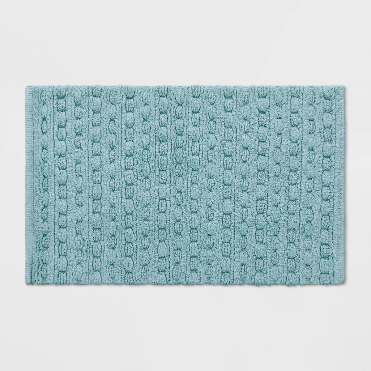 Woven Textured Aqua Bath Rug Aqua - Opalhouse™