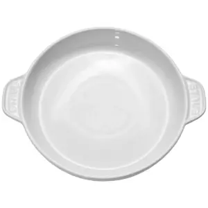Staub Ceramics 8-inch Round Covered Brie Baker - White