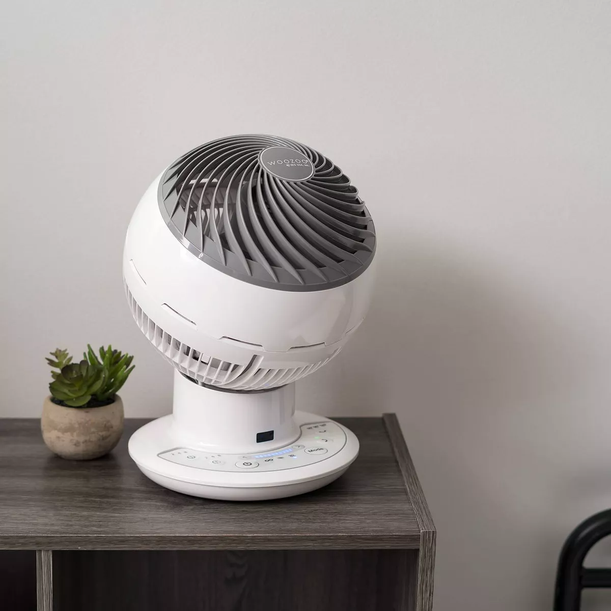 Woozoo Oscillating Air Circulator 10 Speed Globe Fan with Remote White
