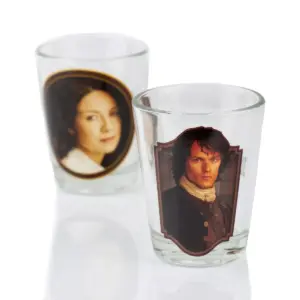 Surreal Entertainment Outlander Collectibles Jamie and Claire Fraser Shot Glasses | Collectors Edition
