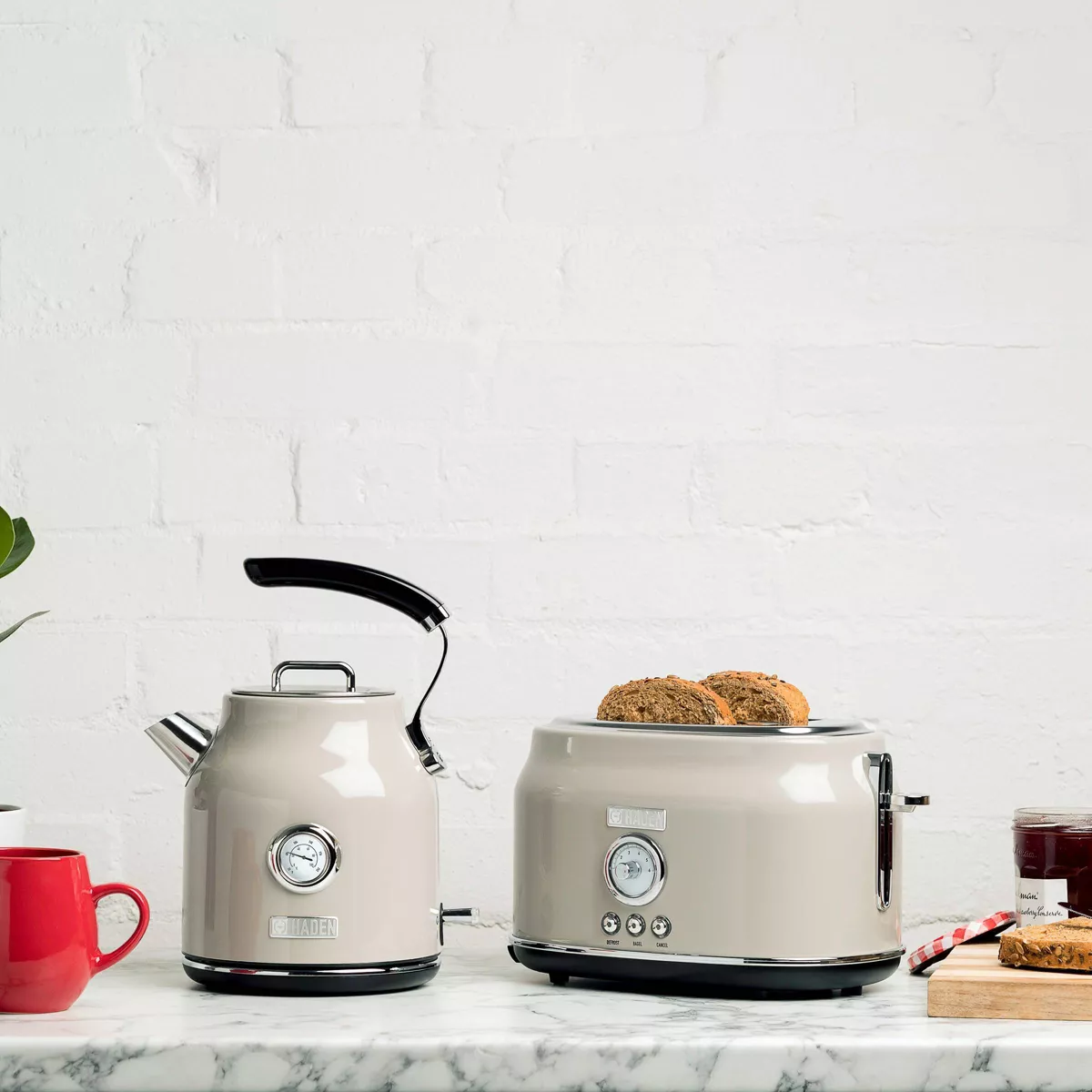 Haden Dorset 1.7L Stainless Steel Electric Kettle - Beige