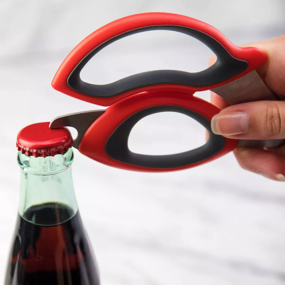 Tovolo Comfort Grip Kitchen Shears Candy Apple Red/Charcoal