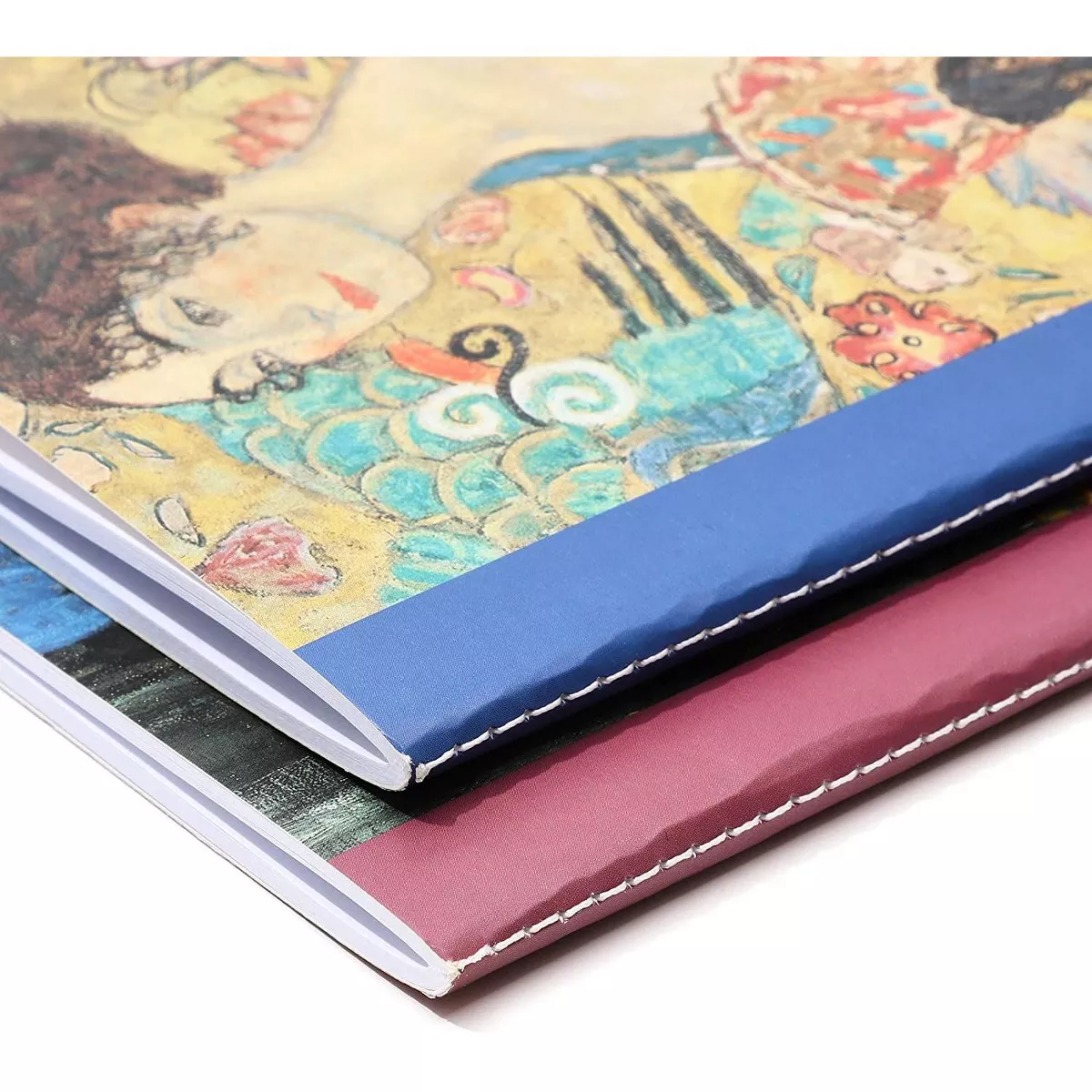 The Gifted Stationary 6-Pack Soft Cover Journal, Lined Diary, Gustav Klimt Art (A5 Size, 40-Sheet each)