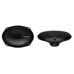 Rockford Fosgate R169X2 6x9 Inch 130 Watt 2 Way Car Coaxial Stereo Speaker Pair with Dome Tweeter and Integrated Tweeter Crossover (4 Pack)