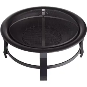 John Timberland Black Outdoor Fire Pit Round 30