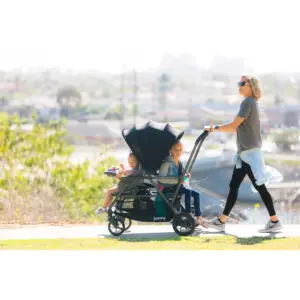 Joovy Caboose S Sit Stand Double Stroller - Gray Melange