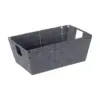 Simplify Small 6.5" Woven Strap Storage Bin Gray