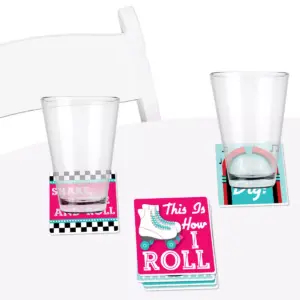Big Dot of Happiness 50's Sock Hop - Funny 1950s Rock N Roll Party Decorations - Drink Coasters - Set of 6