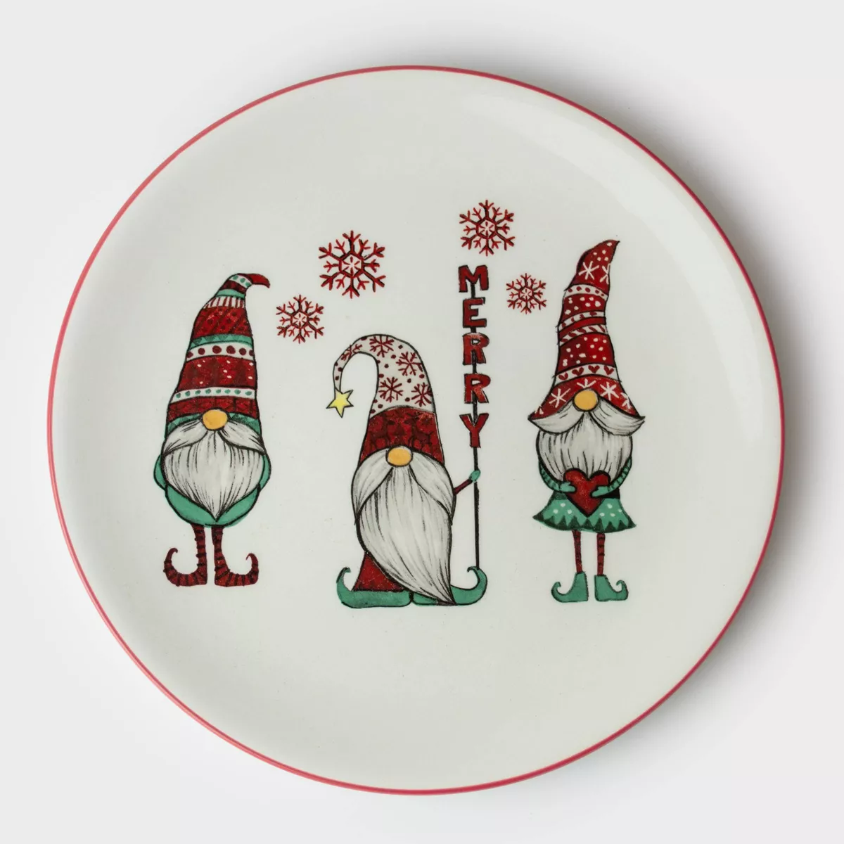 2pc Ceramic Gnome Milk and Cookies Set - Peppermint & Pine