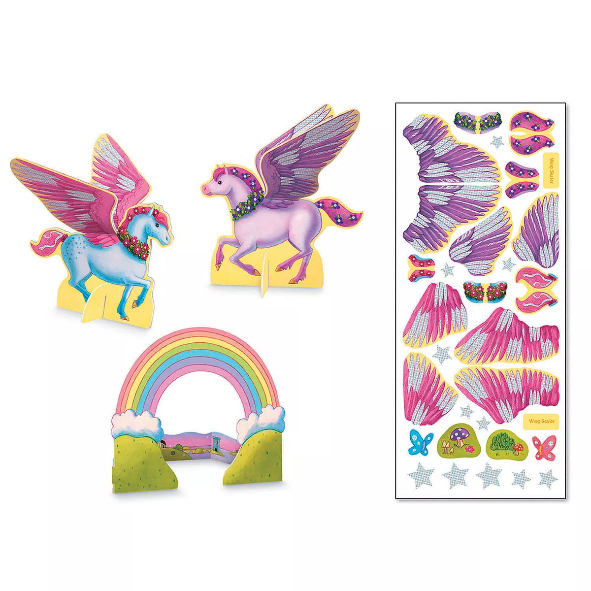 MindWare Rainbow Ponies Quick Sticker Kit - Stickers - 32 Pieces
