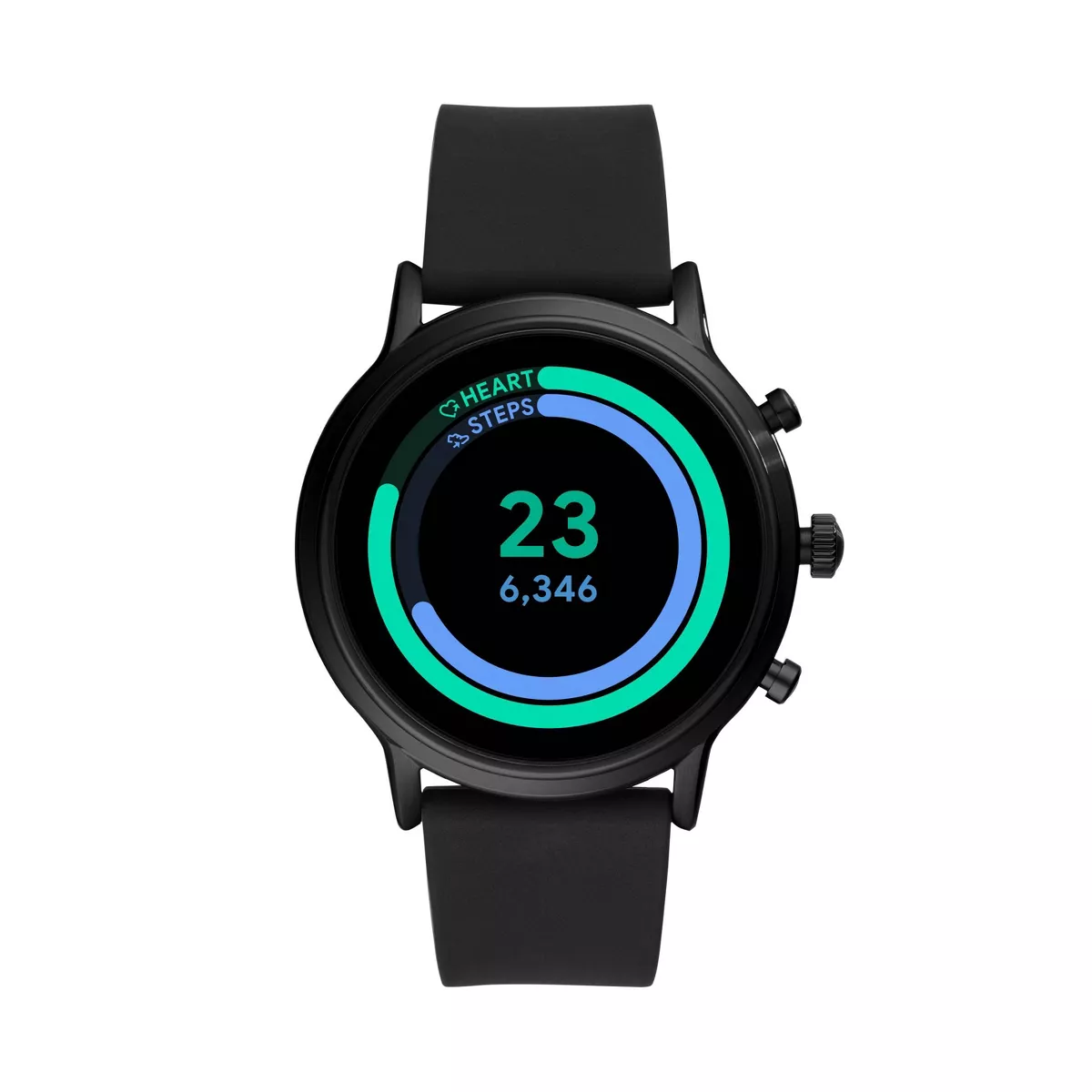 Fossil Gen 5 Smartwatch Carlyle HR 44mm - Black with Black Silicone