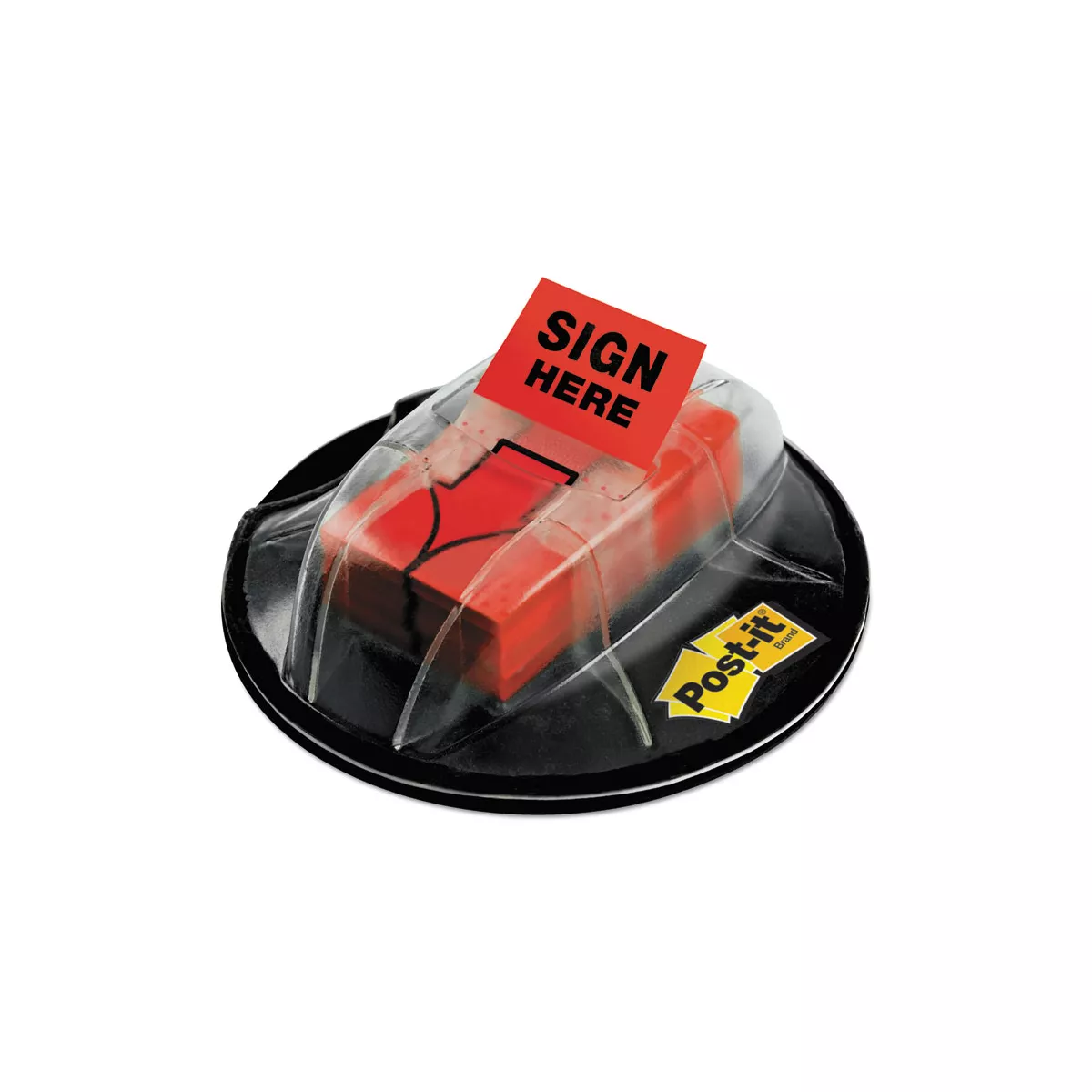 Post-it High Volume Flag Dispenser "Sign Here" Red 200 Flags/Dispenser 680HVSHR