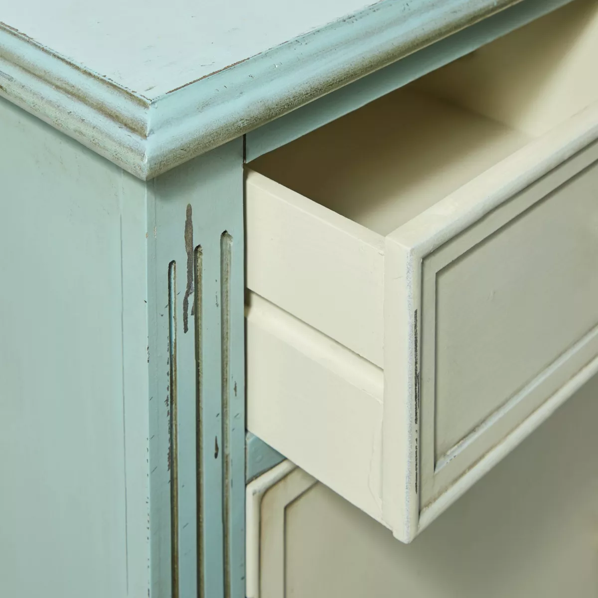 Wood 2 Over 2 Cabinet Buffet Green - Olivia & May
