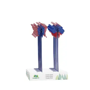 Evergreen Flag Beautiful Dragonfly Americana Spinning Garden Stake - 6 x 6 x 28 Inches Homegoods and Decorations for Every Space