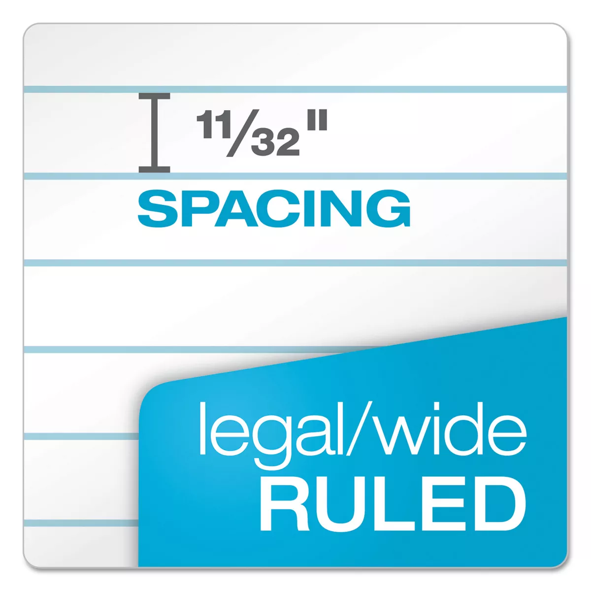 TOPS Docket Ruled Perforated Pads 8 1/2 x 11 3/4 White 50 Sheets Dozen 63410