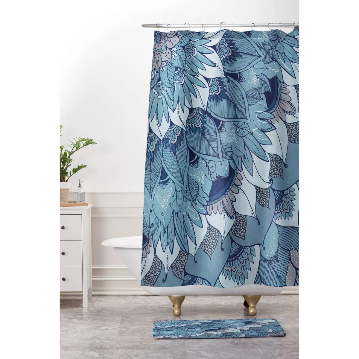 RosebudStudio Control Shower Curtain Blue - Deny Designs