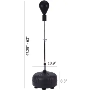 HolaHatha Freestanding Boxing Punch Bag Adjustable Height Home Gym Fitness Equipment with Heavy Bag Stand and Sweatproof Anti Slip Punch Bag Coating