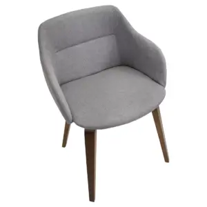 Campania Mid Century Modern Chair Fabric Gray - LumiSource