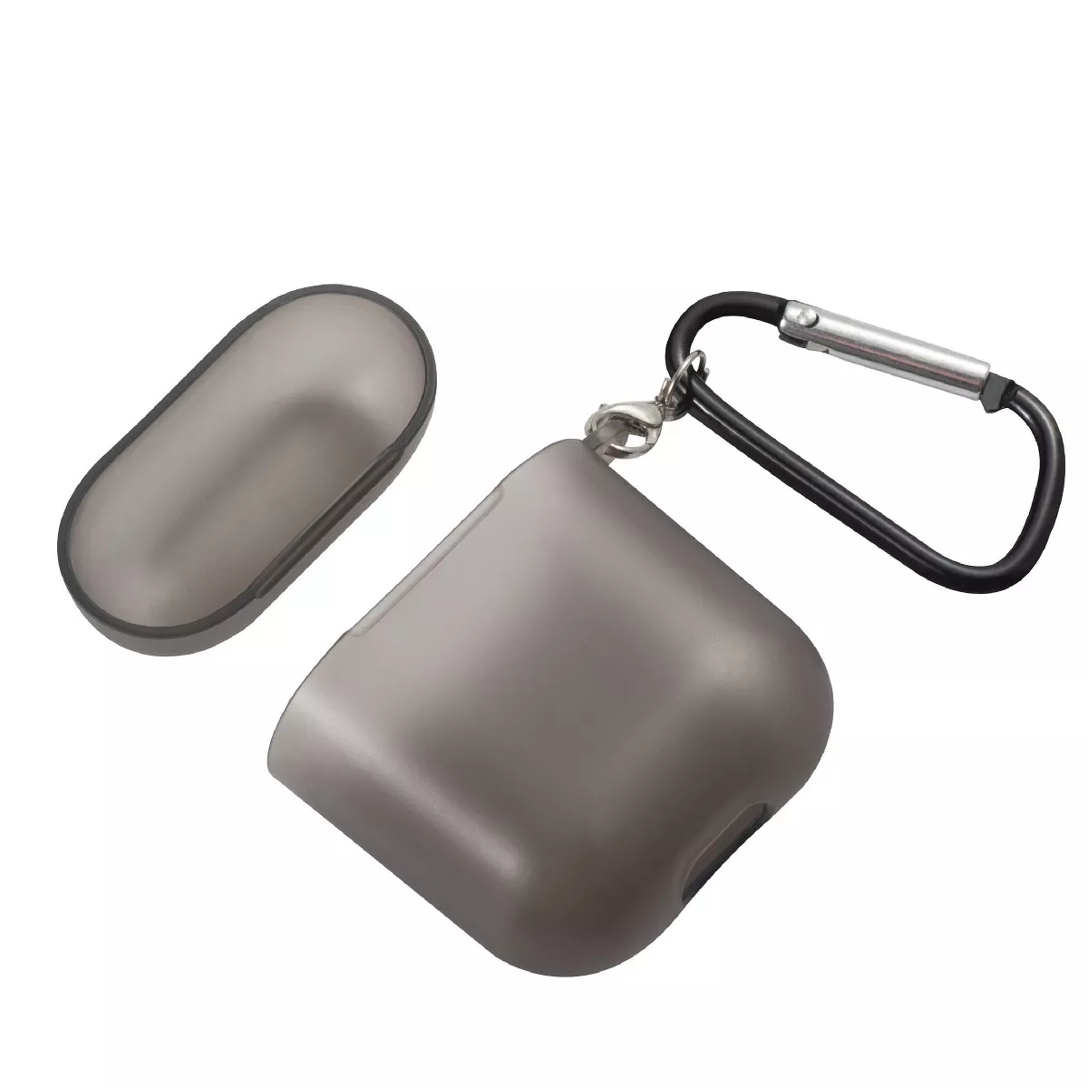 Insten Translucent Matte Case for Airpods 1 & 2, Ultra-Thin Soft TPU Skin Cover Charging Case with Keychain, Gray